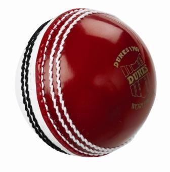 Dukes RED/WHITE Trainer Soft Impact Safety Cricket Ball - SENIOR